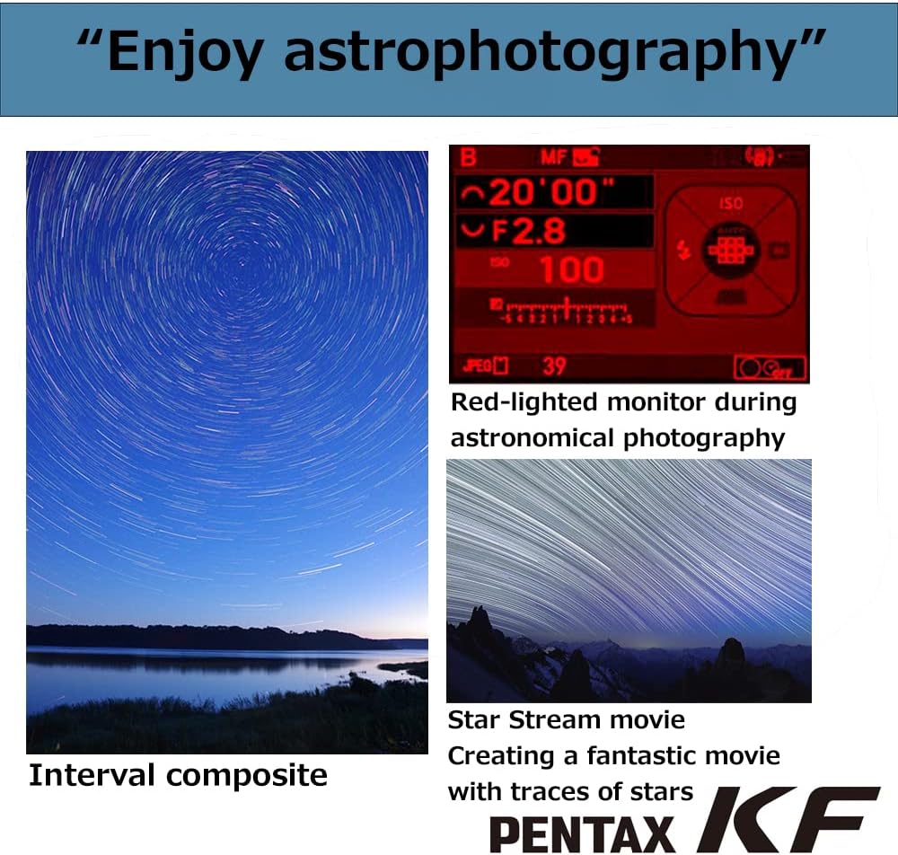 PENTAX KF APS-C digitales SLR-Kameragehäuse, staubdicht, wetterfest, Vario-LCD-Display, schwarz, 24m