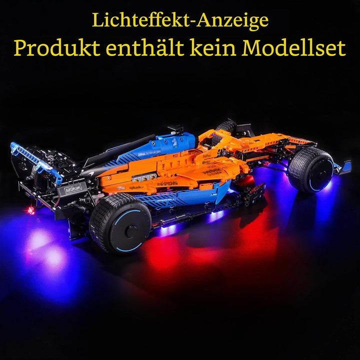 GEAMENT LED Licht-Set Kompatibel mit Lego McLaren Formel 1 F1- Beleuchtungsset für Technic 42141 Bau