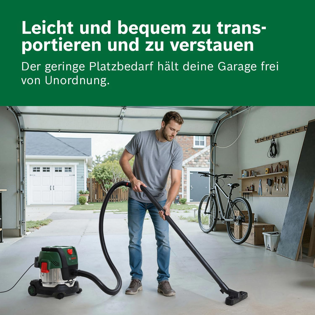 Bosch kabelgebundener Sauger PAS15-220 (Verlängerungsrohre (Kunststoff), Saugschlauch 2,2 m, Griff-/