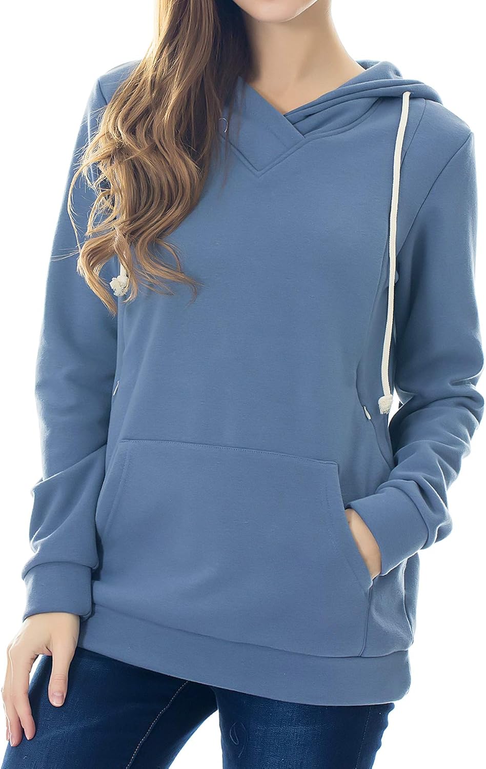 Smallshow Stillanzug Mutterschaft Fleece Stillpullover Stilloberteil Umstandsmode Hoodie Sweatshirt