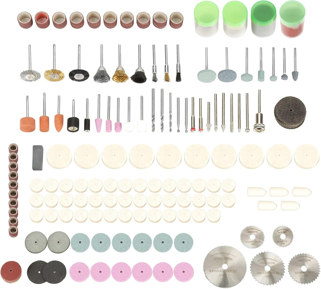242 Pcs Zubehör Set, Zubehoer für Multifunktionswerkzeug Rotary Tool Zubehör Set Mehrzweck Zubehörse