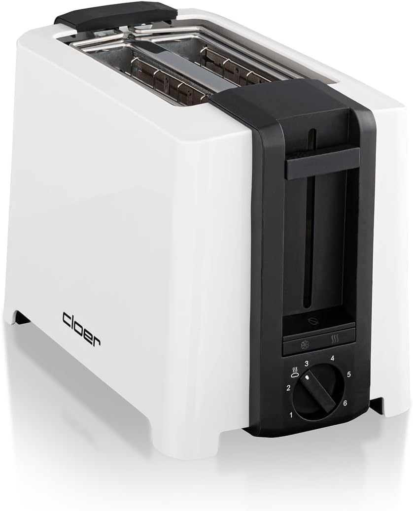 Cloer 3531 Full-Size Toaster für 2 XXL Toastscheiben, 750-900 Watt, Toast-Check-Funktion, Brötchenau