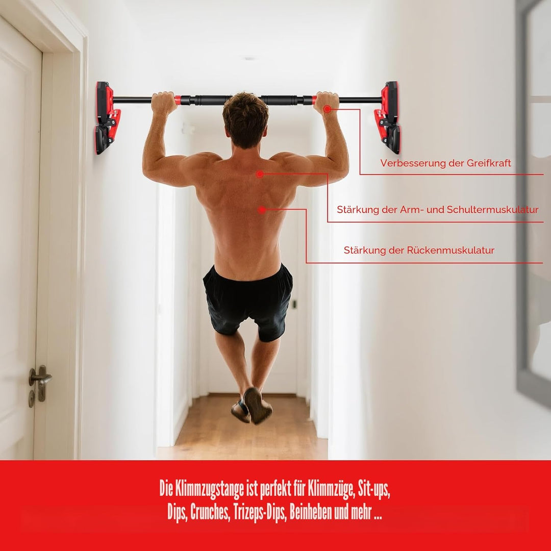 Klimmzugstange für die Tür, Klimmzugstange für Zuhause, 76–100 cm, ohne Schrauben, Heimtrainingsgerä