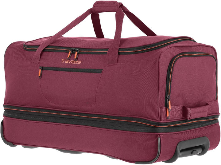 travelite 2-Rad Trolley Reisetasche Gr. L mit Dehnfalte, Gepäck Serie BASICS: Weichgepäck Reisetasch