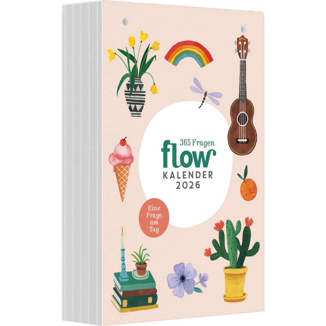 Flow - Der Flow Kalender 2026 - Tischkalender 13x19 cm mit 365 Denkanstössen & Inspirationen, Abreis