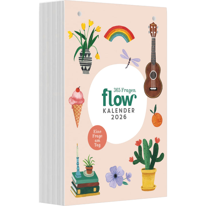 Flow - Der Flow Kalender 2026 - Tischkalender 13x19 cm mit 365 Denkanstössen & Inspirationen, Abreis