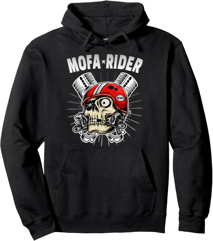 Mofa Rider Totenschädel - Der kultige Zweitakter Pullover Hoodie