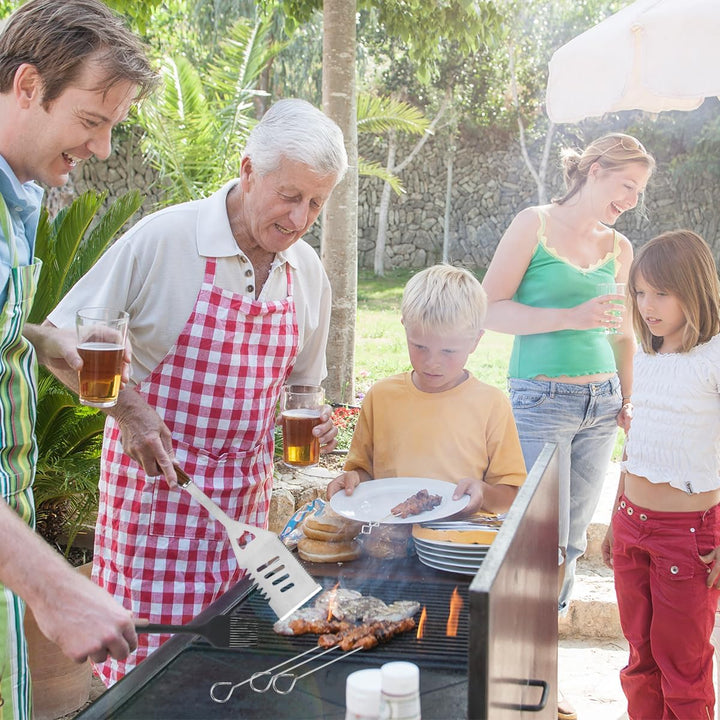 38 Stück Edelstahl Grillbesteck Set, Grillkoffer Grill Set Männer Geschenk, Komplette BBQ Grillbeste