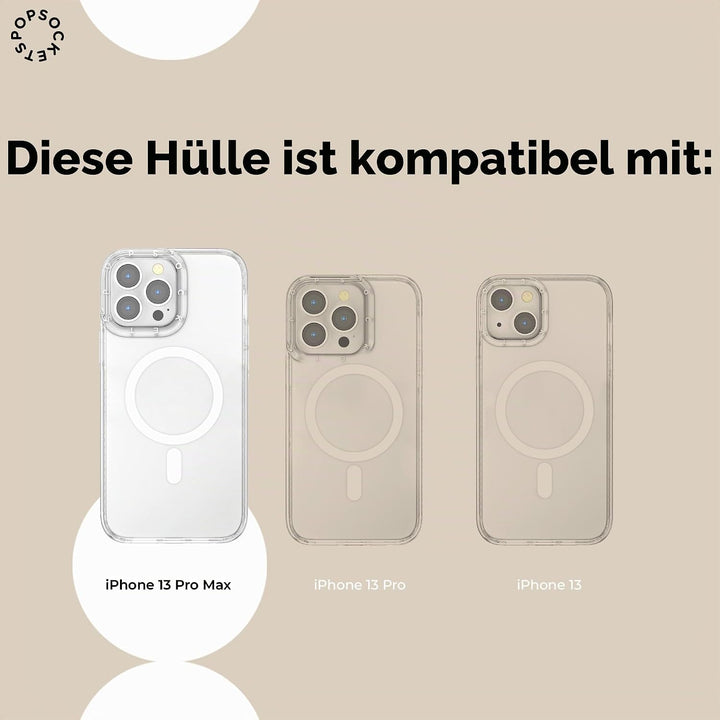 PopSockets: PopCase für MagSafe - Hülle für iPhone 13 Pro Max mit Abnehmbarem PopGrip Slide Sockel u