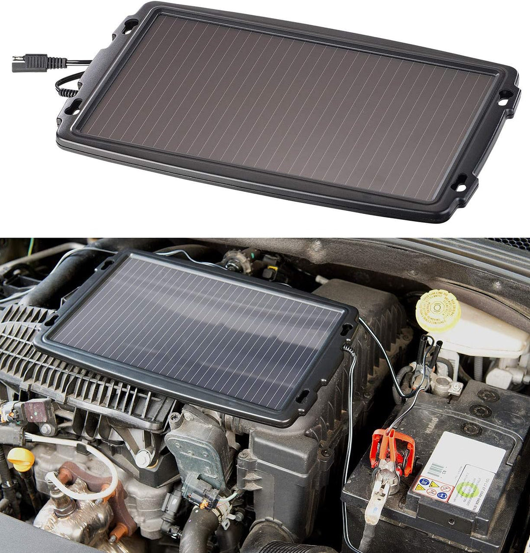 revolt Solar Kfz: Solar-Ladegerät für Auto-Batterien, Pkw, 12 Volt, 2,4 Watt (Solarbatterielader, Kf