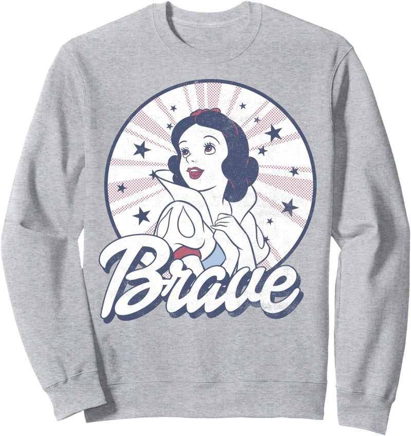 Disney Snow White Brave Retro Style Circle Portrait Sweatshirt