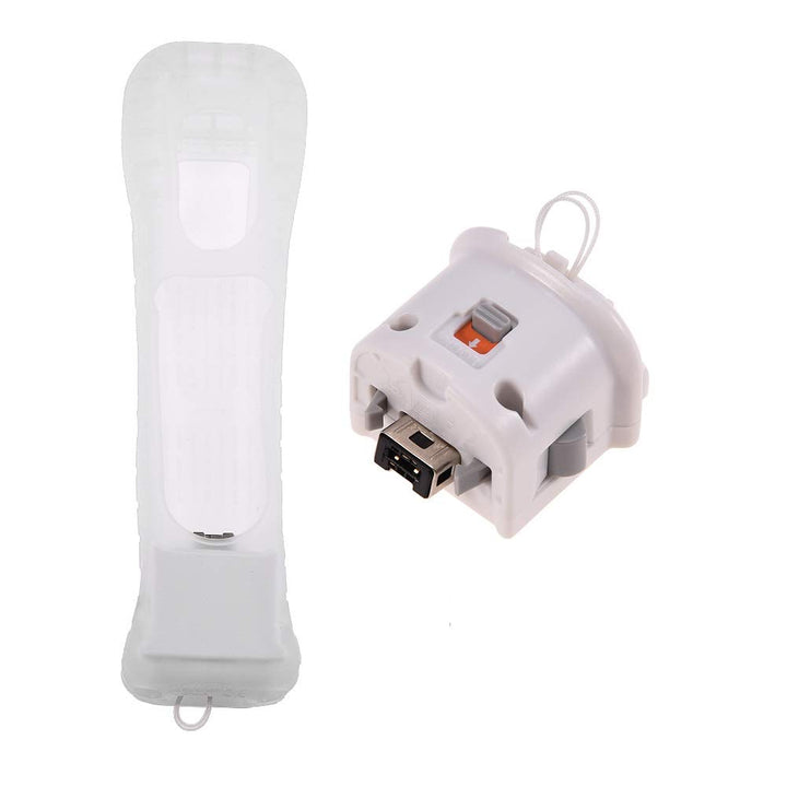 Zerone Motion Plus Adapter mit Silikonhülle für Wii Remote Motion Plus Sensor Controller, Zubehör fü