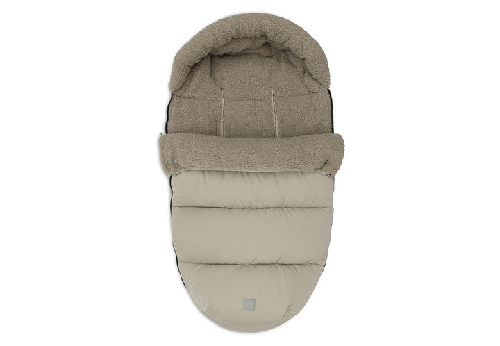 Jollein Fusssack Olive Green - Für Buggy und Kinderwagen - Für 3-Punkt- und 5-Punkt-Gurt - Mit Teddy