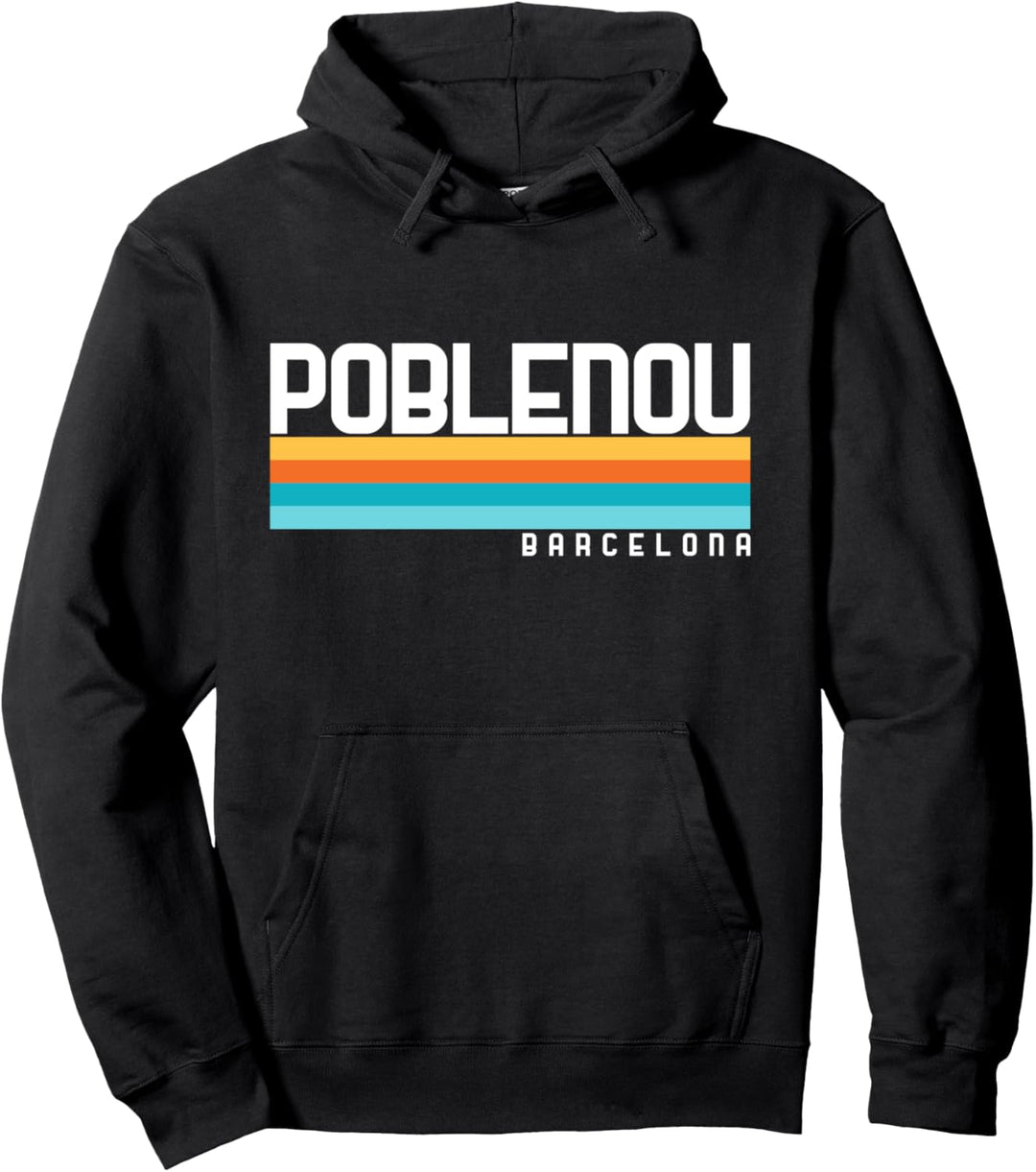 80er Jahre Poblenou Barcelona Stil Design Pullover Hoodie
