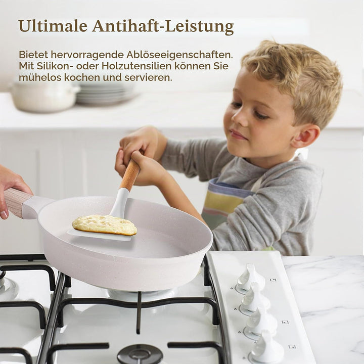 RIOVARM Induktion Antihaft Bratpfanne, 28cm Granit Pfanne, Eierpfannen ohne PFOA, Omelett-Pfanne mit