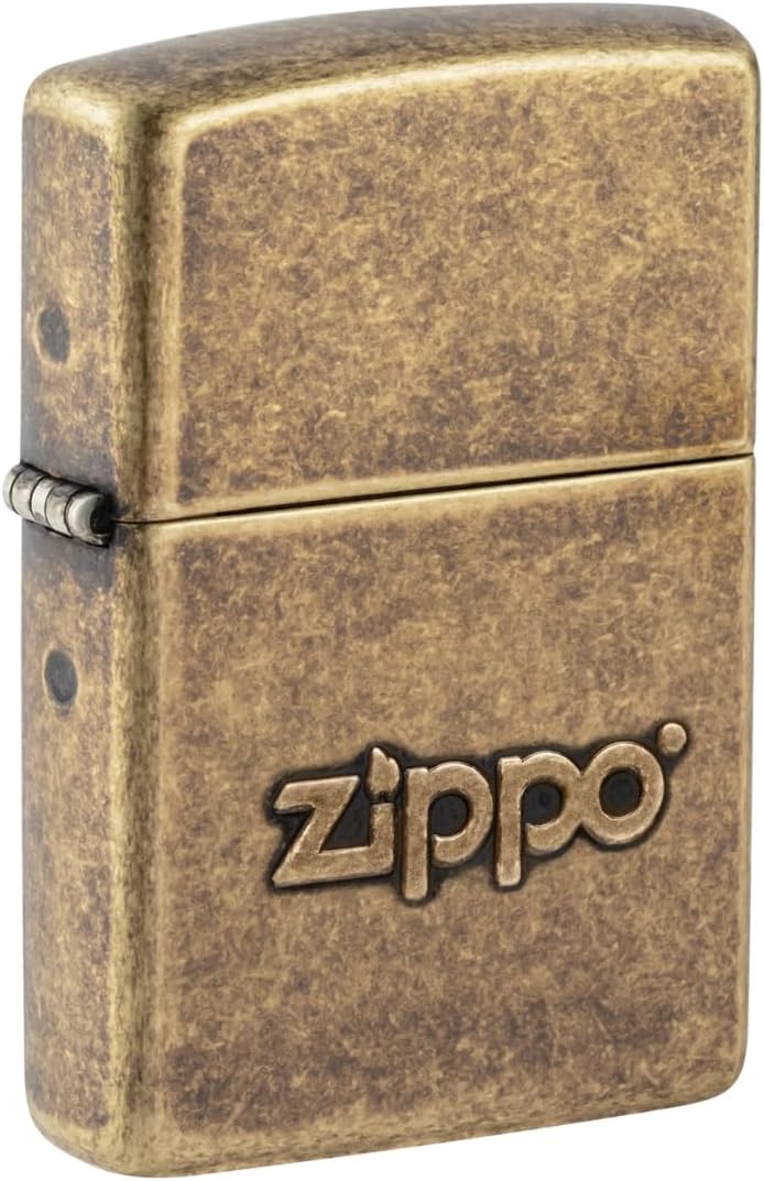 Zippo 60002307 PL Stamp Feuerzeuge, Messing, Edelstahloptik, 1 x 3,5 x 5,5 cm