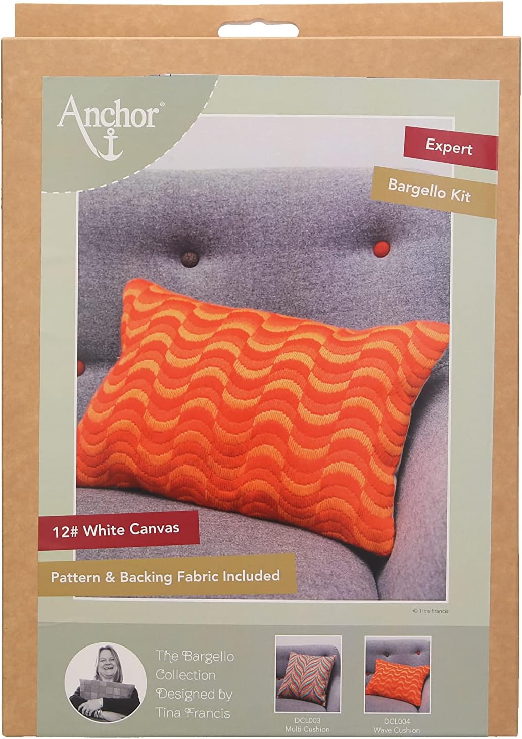 Anchor DCL004 Kits and Canvas, 100% Baumwolle, Wave Cushion, onesize