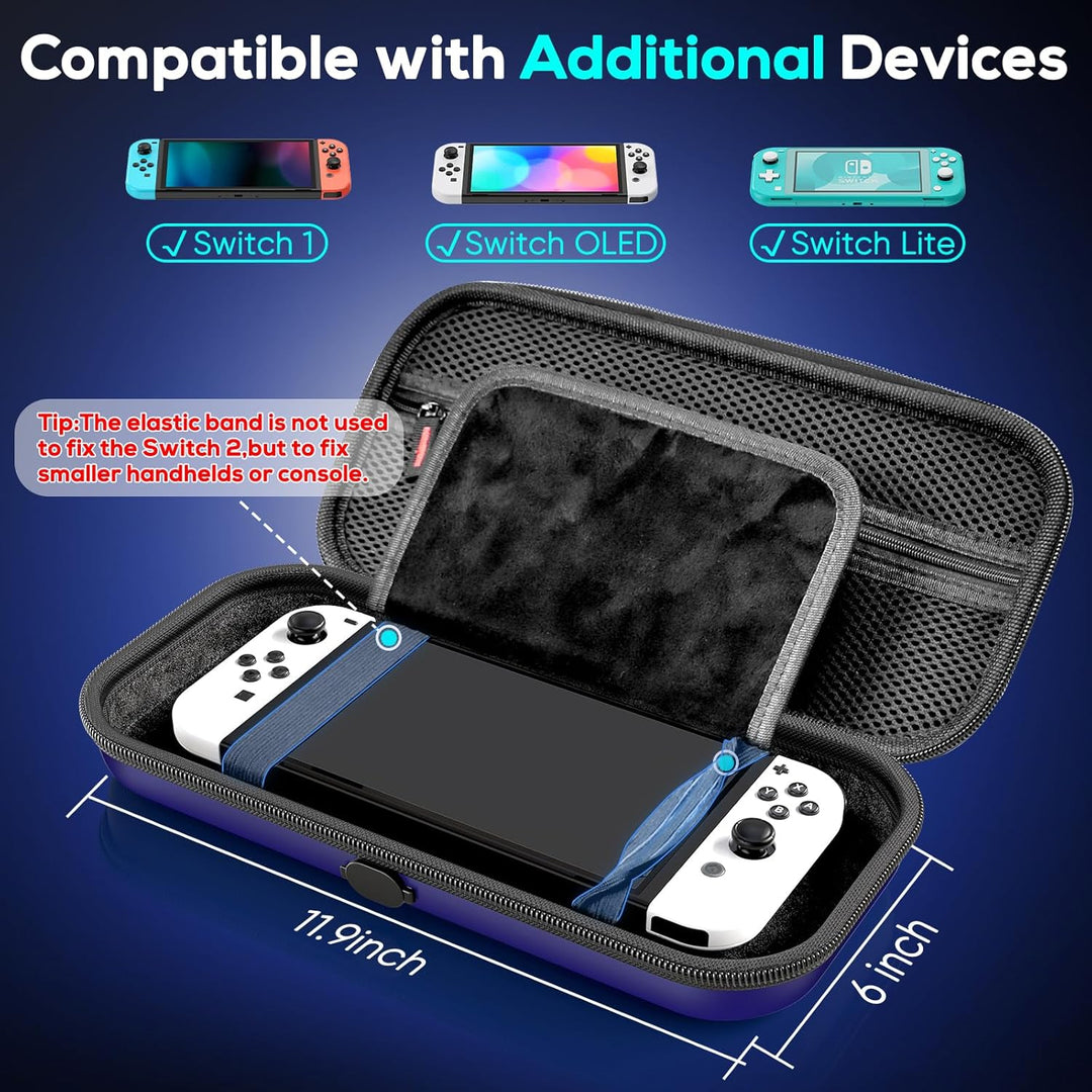 [Ladung Innen] Tragetasche für Nintendo Switch 2 (2025)/ Alle Switch 1 Konsole, Harte Tragbare Eva T