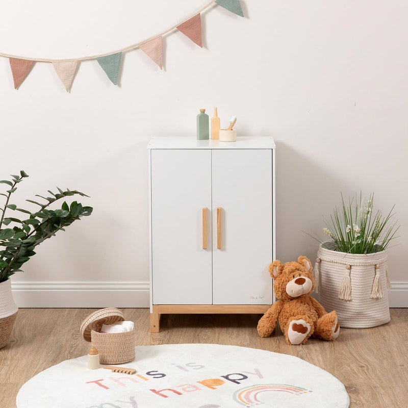 ELLA & PIET® Grosser Puppenschrank Dressy aus Holz (Weiss-Schlamm)