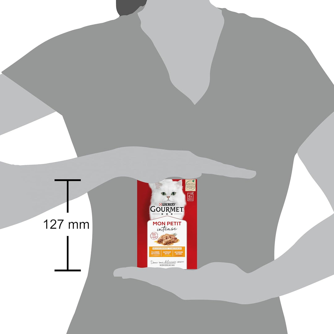 Gourmet Mon Petit Mahlzeiten für ausgewachsene Katzen Geschmack wählbar (6x50g - Pack of 8) Geflügel