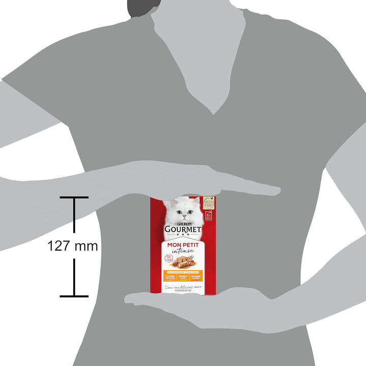 Gourmet Mon Petit Mahlzeiten für ausgewachsene Katzen Geschmack wählbar (6x50g - Pack of 8) Geflügel