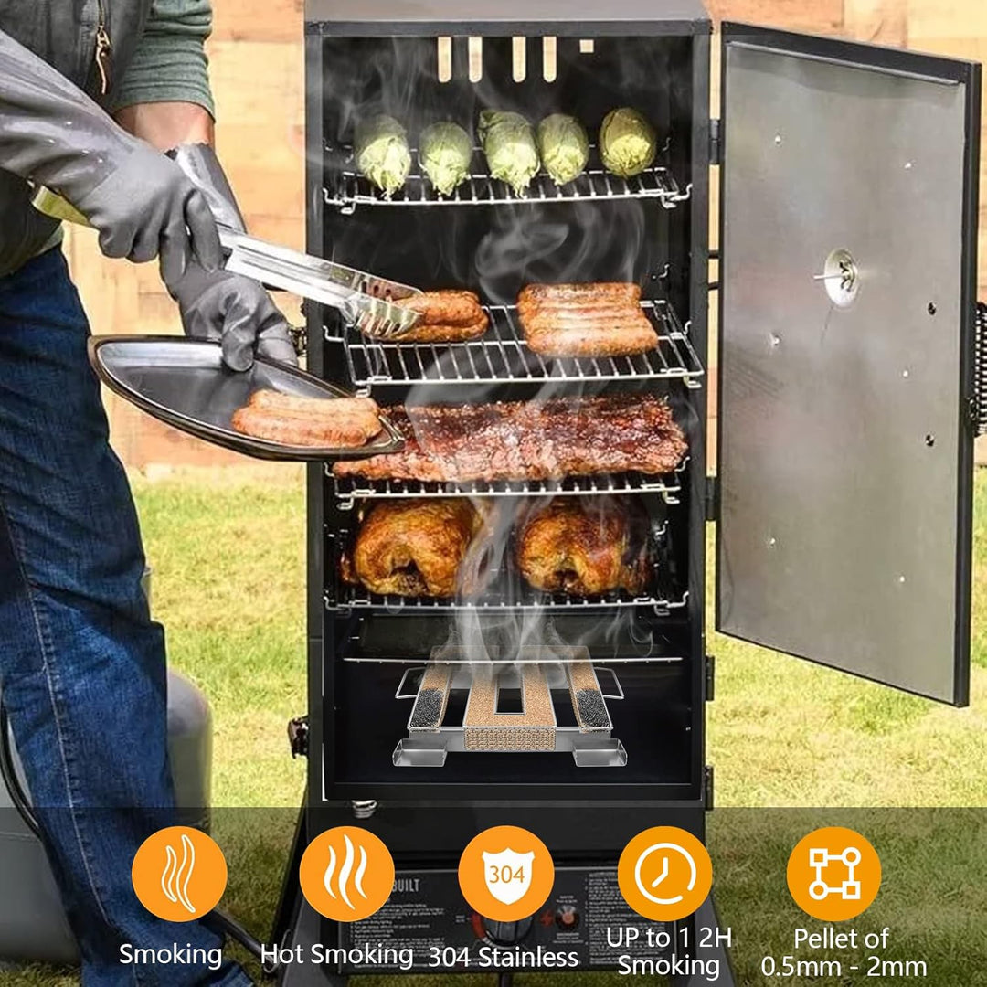 Kaltrauchgenerator mit Henkel, mizikuu Kaltraucherzeuger aus Edelstahl Kaltrauch Cold Smoke Generato