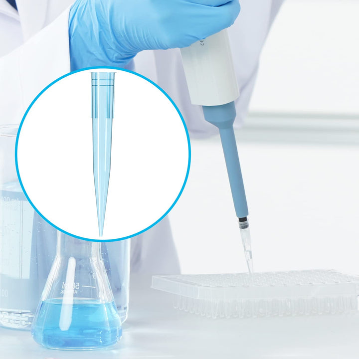 ONiLAB Pipettenspitzen 1000 UL/1ml 500 PCS Clear Blue Labor Universal Kunststoff Liquid Pipettspitze