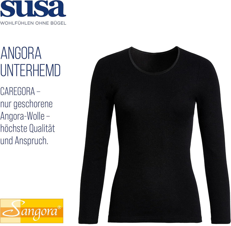SUSA Thermo Oberteil Damen Angora Weiss I Kälteschutz mit angenehmem Tragekomfort I 100% Made in Ger