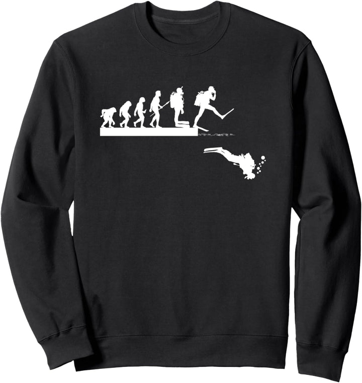 Taucher Evolution Taucher Taucher Tauchlehrer Evolution Tauchen Sweatshirt