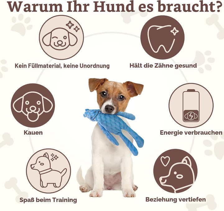 SHARLOVY Hundespielzeug ohne Füllung, 5er-Pack, Knister-Interaktives Hundespielzeug gegen Langeweile