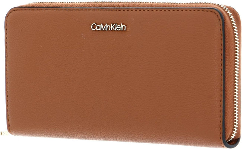 Calvin Klein Damen , Leder , Sportswear Reisezubehr-Reisebrieftasche, braun, Einheitsgrösse