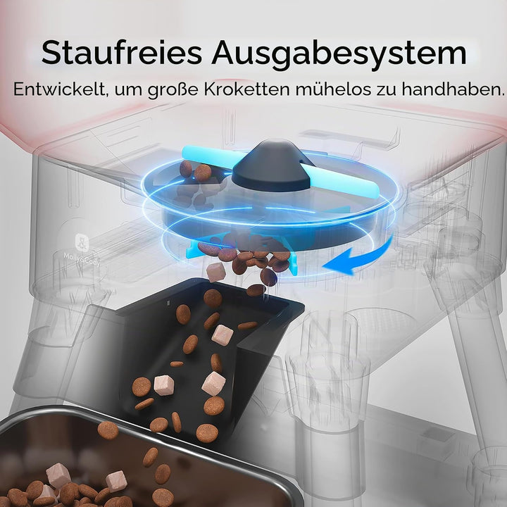 14L Automatischer Hundefutterspender für grosse Rassen - Extra grosse Kapazität, Anti-Blockage, zeit