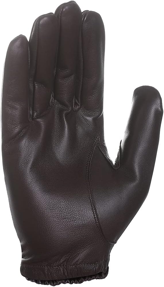 Harssidanzar Herren dünne ungefütterte Lederpolizeihandschuhe GM031EU XL Braun, XL Braun