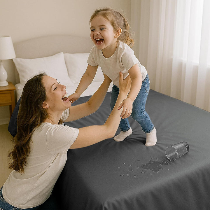 Byour3 – Tagesdecke SUPER wasserdichte Bettschutz Fleckenbeständig für Doppelbett Einzelbett Anti-Sc