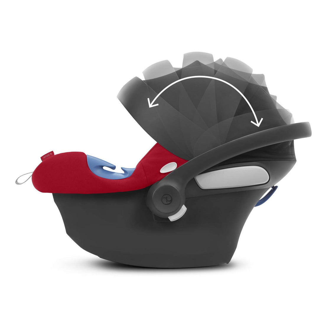 CYBEX Silver Babyschale Aton B i-Size, Inkl. Neugeboreneneinlage, Ab Geburt bis ca. 24 Monate, 45 bi