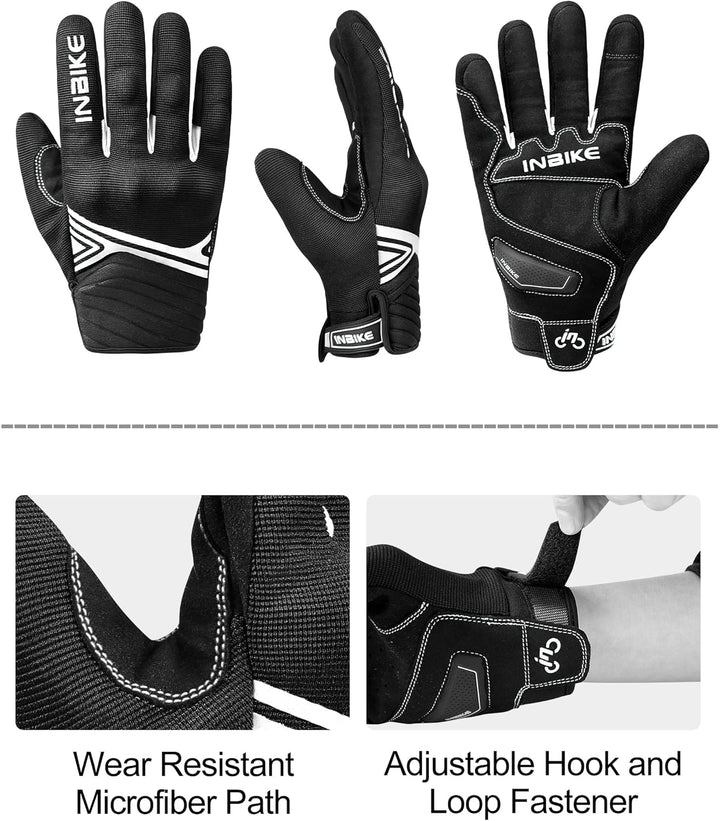INBIKE Winter Motorradhandschuhe Wasserdicht Warm Winddicht mit Harter Schutz Motocross Motorrad Han