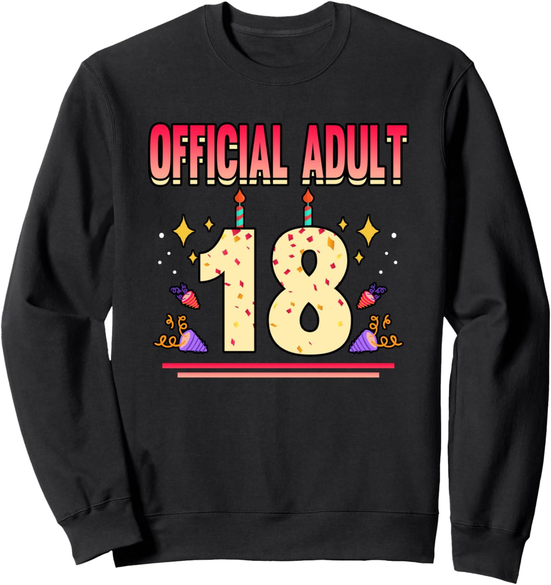 Lustige offizielle Geburtstagsparty für Erwachsene zum 18. Geburtstag, Geburtsmonat Sweatshirt