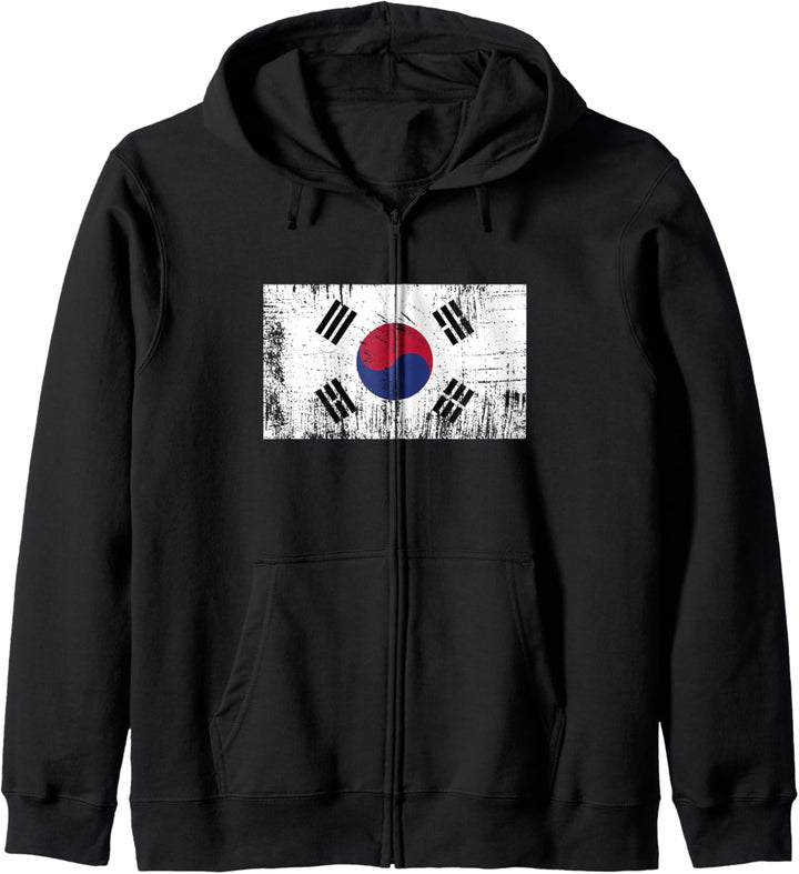 Süd-Korea Fahne Koreanische Flagge Geschenk Fussball-Fan Kapuzenjacke
