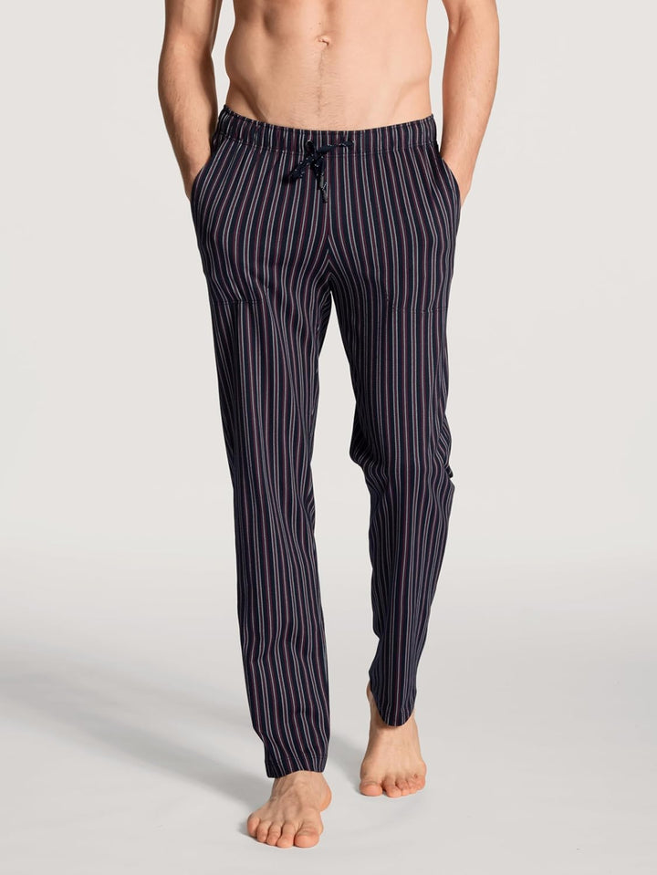 CALIDA Remix Basic Sleep Hose Herren, 100% Baumwolle, mit Seitentaschen 52-54 Tall Rumba Red, 52-54
