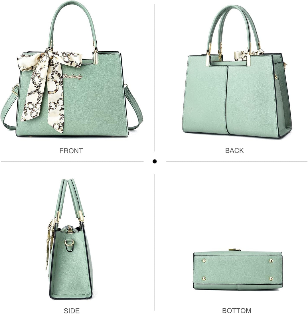 NICOLE & DORIS Elegante Handtaschen Damen Shopper Schultertasche Tote Handtasche PU Leder Mittelgros