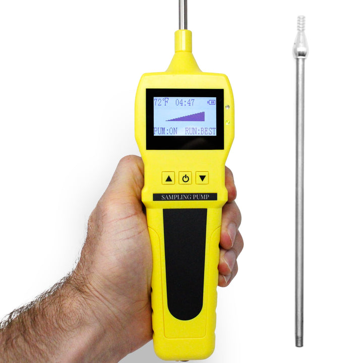 FoRENSICS Gasprobenpumpe aus Edelstahl, für Gasmelder und Messgeräte geeignet, Durchflussmenge: 0,5
