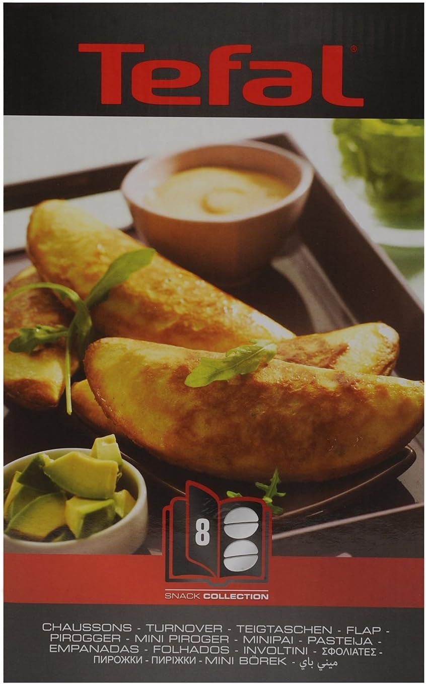 Tefal XA8008 Snack Collection Platte Teigtaschen/Empanadas Nummer 8| passend | Inklusive Rezeptbuch