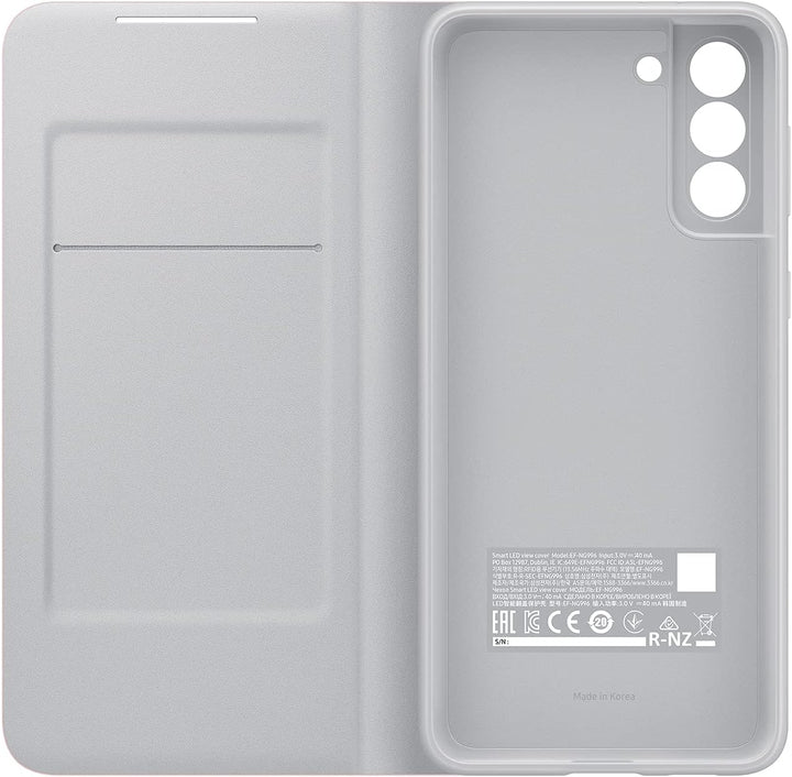 Samsung LED View Smartphone Cover EF-NG996 für Galaxy S21+ 5G Handy-Hülle, LED-Anzeige, Kartenhalter