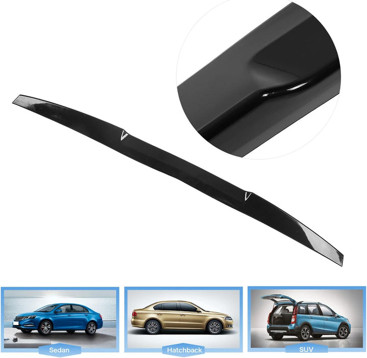 Heckspoiler, Gummimaterial Schwarze Farbe Aerodynamisches Zubehör Universal Heckflügel für Auto