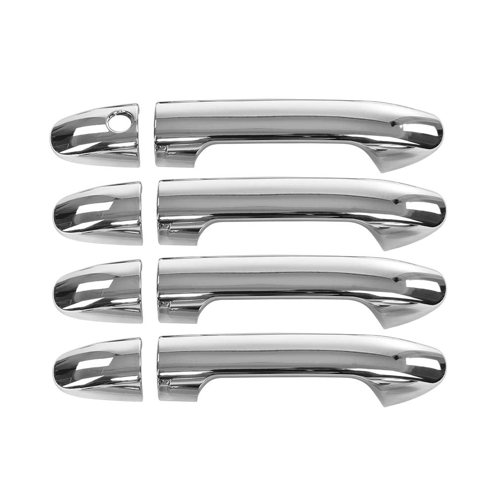 Keenso Auto Aussentürgriff Abdeckung, 8 Stk Auto Türgriff ABS Galvanisieren Abdeckung Zierleisten Tü