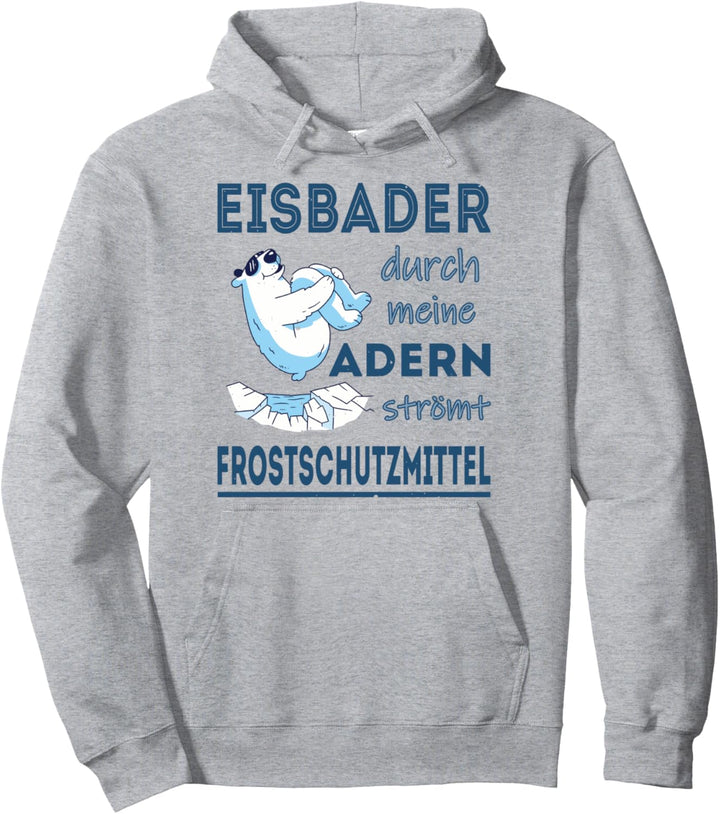 Eisbaden Eistauchen Eisschwimmen Winterschwimmen Pullover Hoodie