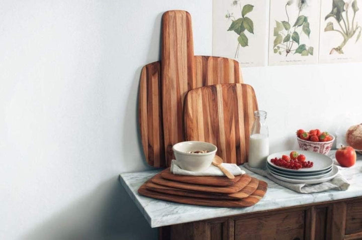 Teak-Schneidbrett 36x24cm Braun 45x20x15 cm, Braun 45x20x15 cm