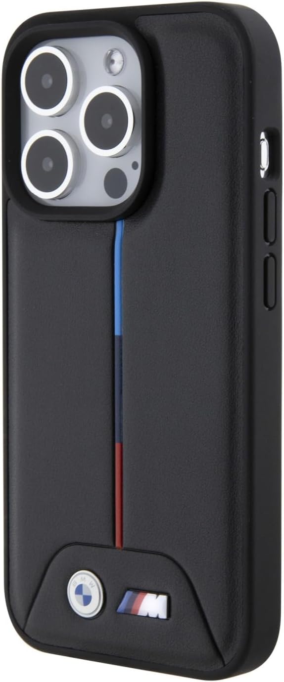 BMW BMHCP15L22PVTK Hülle für iPhone 15 Pro 6.1" Schwarz hardcase Quilted Tricolor