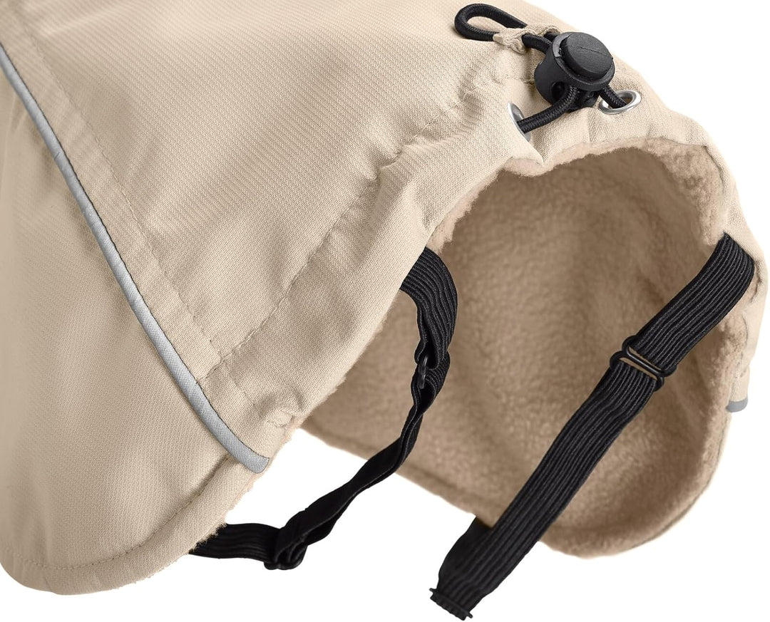 HUNTER Hundemantel NORDBY, Farbe: Creme, wasserabweisend, warm gefüttert, reflektierend, ideal für O