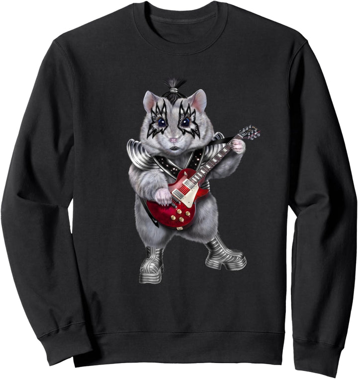 Punkrockhamster spielt E-Gitarre Sweatshirt